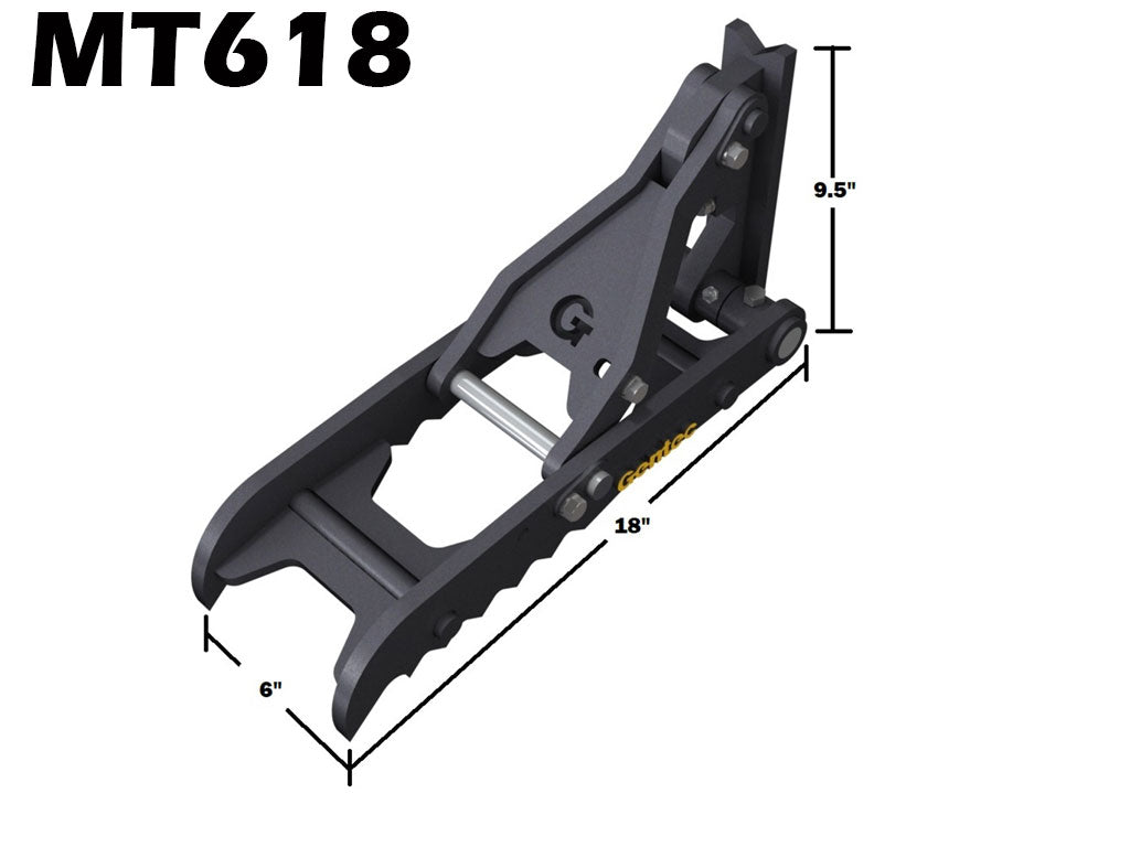 MT618 Gentec Universal Mechanical excavator thumbs, 1500-3900 lbs excavators