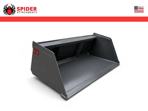 SPIDER ATTACHMENTS Snow and Mulch high capacity bucket for mini loader