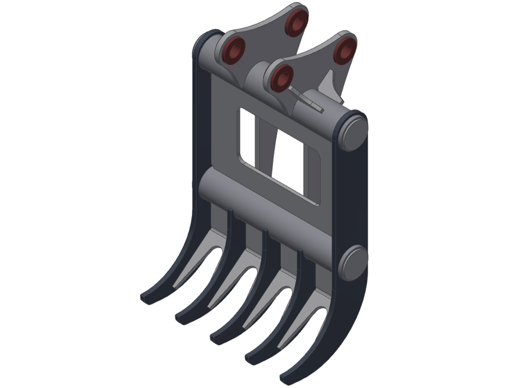 TAG Rake for mini excavators 14000 to 20000 lbs.