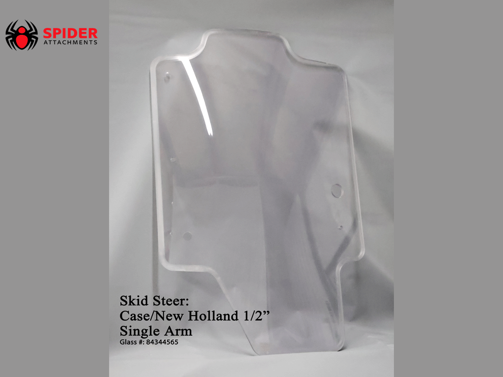 Spider Attachments NEW HOLLAND and CASE coated polycarbonate replacement windshields