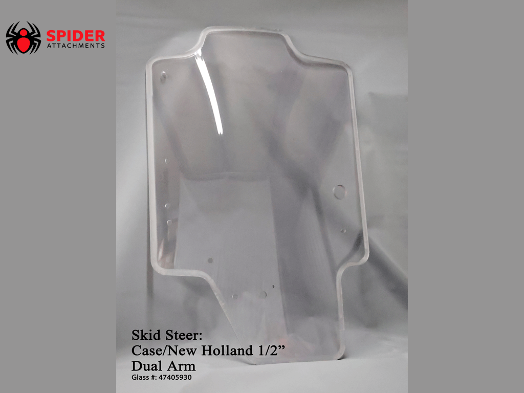 Spider Attachments NEW HOLLAND and CASE coated polycarbonate replacement windshields