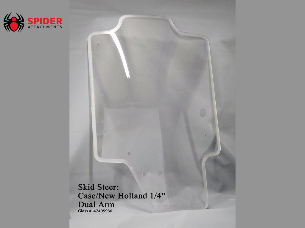 Spider Attachments NEW HOLLAND and CASE coated polycarbonate replacement windshields