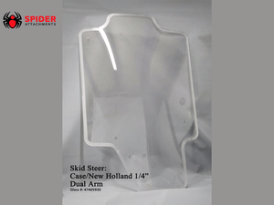 Spider Attachments NEW HOLLAND and CASE coated polycarbonate replacement windshields