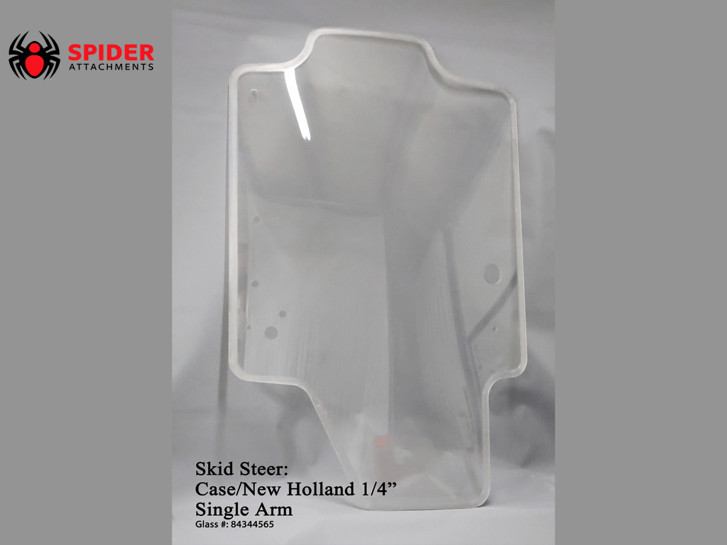 Spider Attachments NEW HOLLAND and CASE coated polycarbonate replacement windshields
