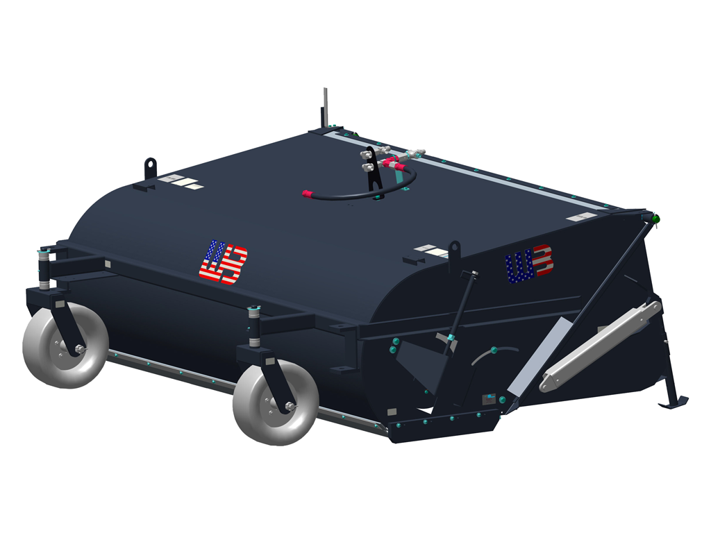 Escoba recogedora montada en cargador WERK-BRAU