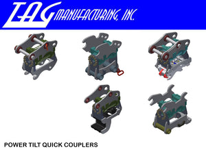 TAG Power tilt couplers 4000-120000 lbs machines