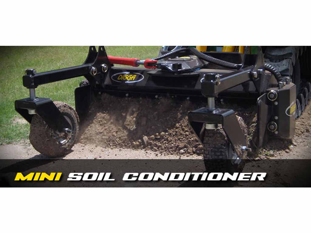 DIGGA Mini Power Rake for mini loaders