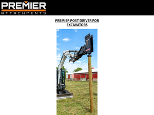 PREMIER PD500E post driver for Mini Excavators 5000-13000 lbs. machines