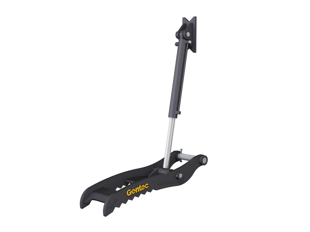 PT250 GENTEC Hydraulic Pin-On Thumb for 40,000lbs to 54,000lbs Excavator - 2 Tines