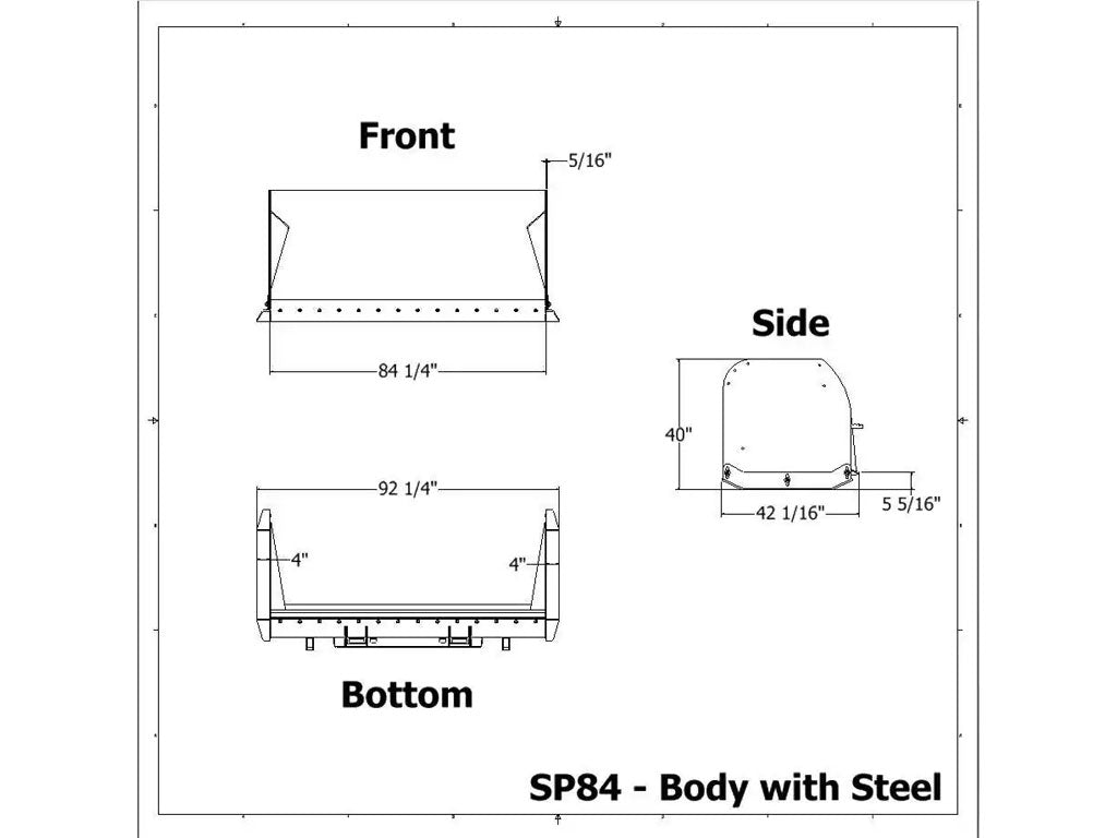 MESSER ATTACHMENTS snow push box for skid steer loader