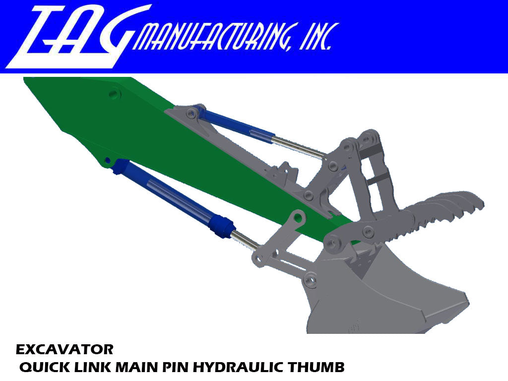 TAG MAIN PIN HYDRAULIC THUMB WITH QUICK LINK