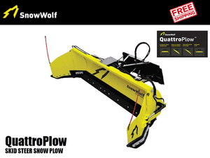 SnowWolf QuattroPlow arado de alas automático para minicargadoras