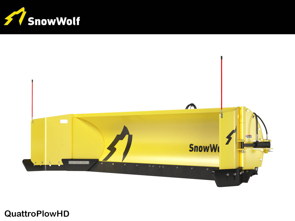 SnowWolf QuattroPlow arado lateral automático para cargadoras de ruedas