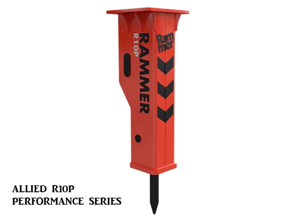 RAMMER Performance series hydraulic hammers for mini excavators 1800-26500 lbs.