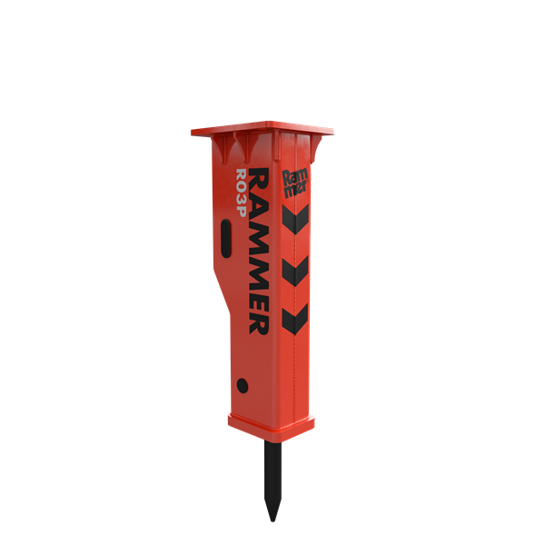 RAMMER Performance series hydraulic hammers for mini excavators 1800-26500 lbs.