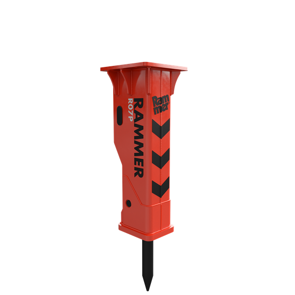 RAMMER Performance series hydraulic hammers for mini excavators 1800-26500 lbs.