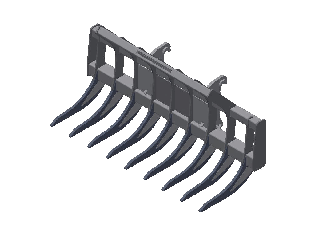 TAG Rake for mini excavators 8000 to 12000 lbs.