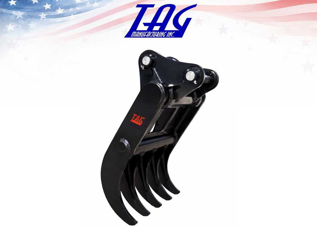 Rastrillo TAG para miniexcavadoras de 8000 a 12000 lbs.