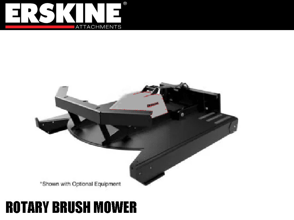 ERSKINE Rotary Brush Mower with float and tilt for skid steers