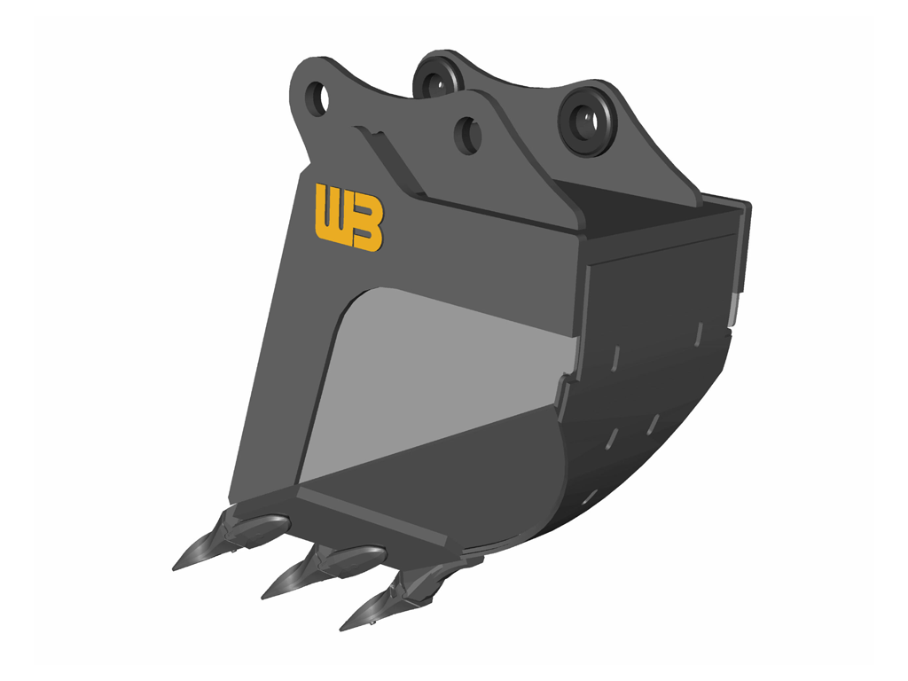 WERK BRAU Reverse V-Line Rock bucket for excavators 68,000 - 105,000 lbs (35 & 40MT)