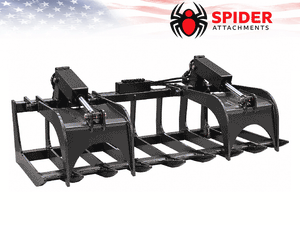 Spider Attachments Heavy Duty Root Grapple for Skid Steers | 45–75 HP