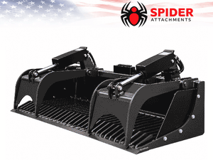 SPIDER ATTACHMENTS Heavy Duty Rock Grapler for skid steer loader