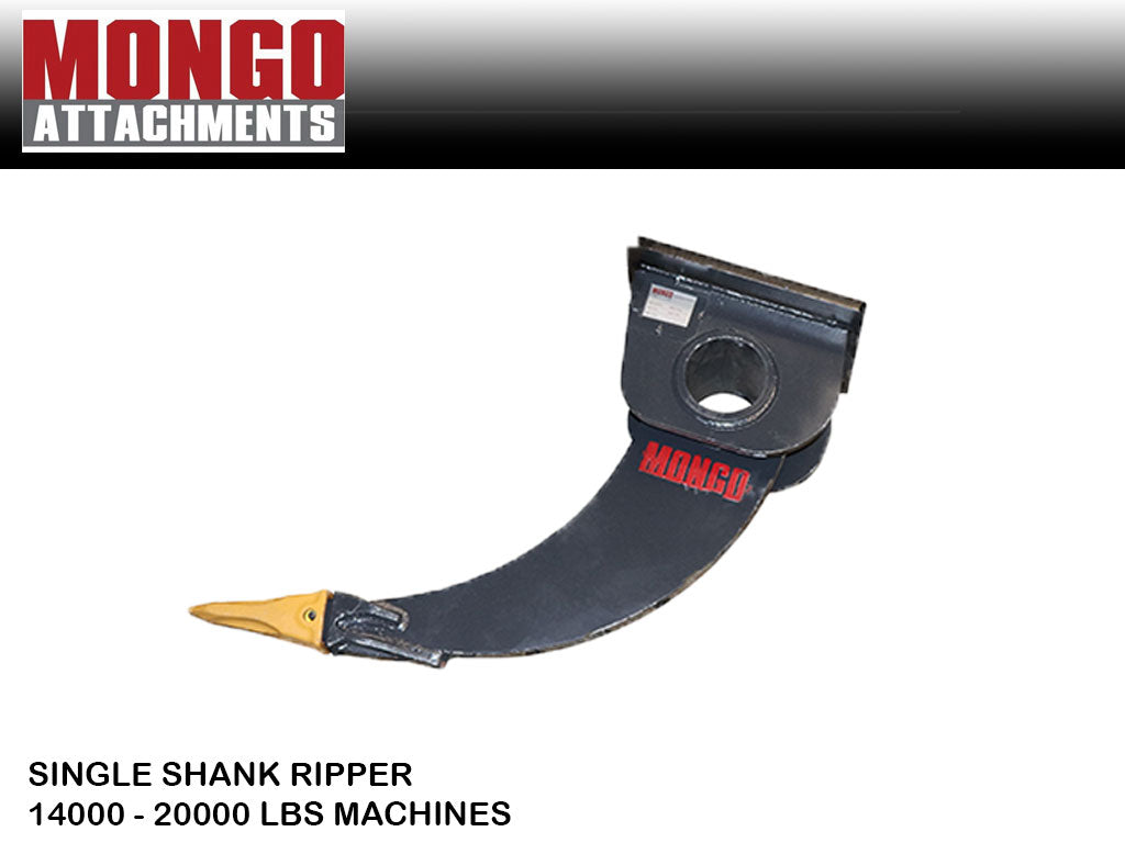 MONGO Extra Thick ripper attachment for excavators 14000-20000 lbs. machines