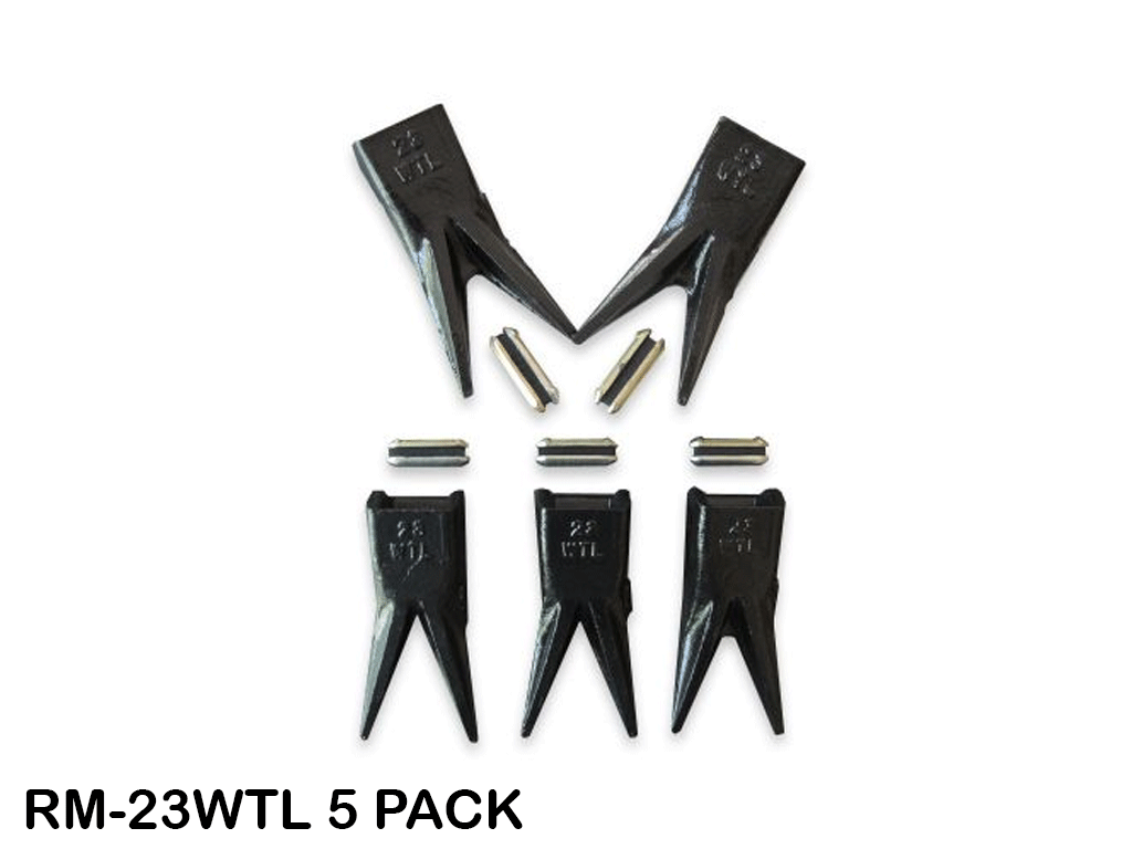 23WTL 5 PACK-TF23P | H&L 5 Packs of Bucket Teeth packaged in 5 pack box