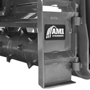 AMI hydraulic power rake for skid steer