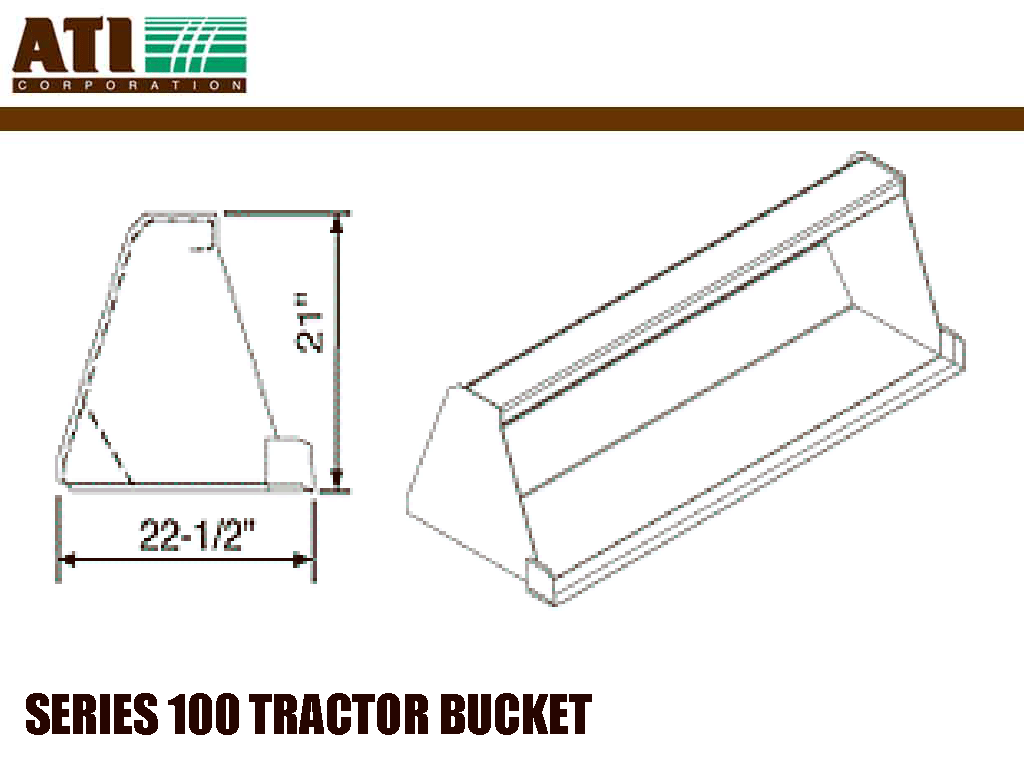 ATI Group Series 100 utility bucket for compact tractors