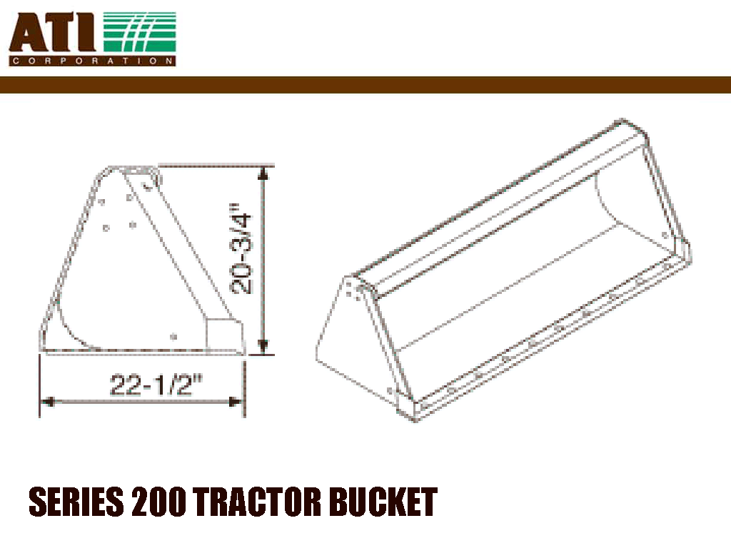 ATI Group Series 200 utility tractor bucket