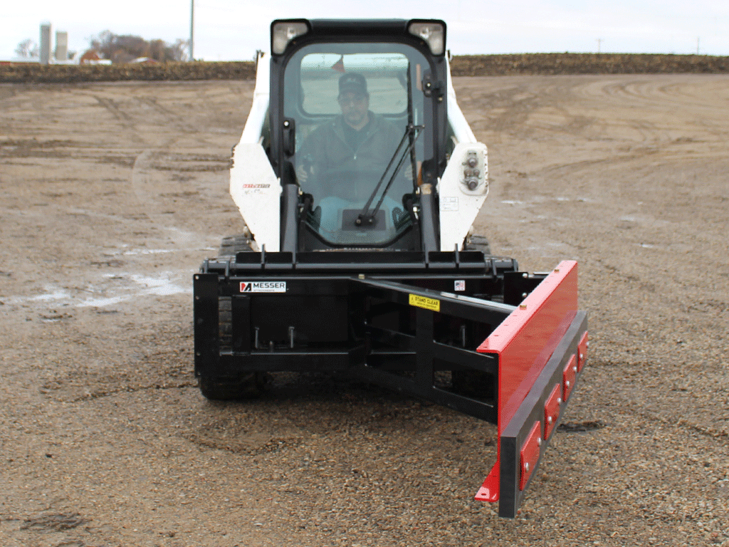 MESSER Single Blade Feed Pusher for skid steer loader