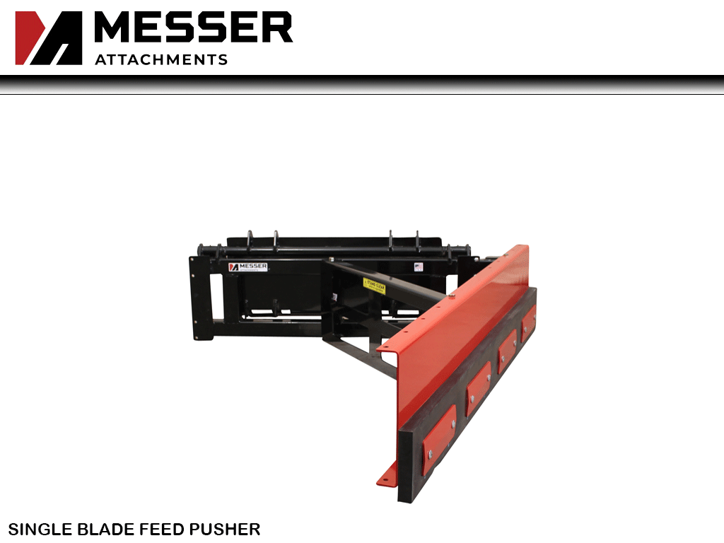 MESSER Single Blade Feed Pusher for skid steer loader