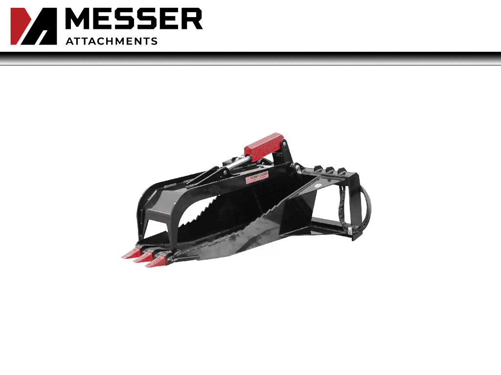MESSER Stump Bucket Grapple for skid steer