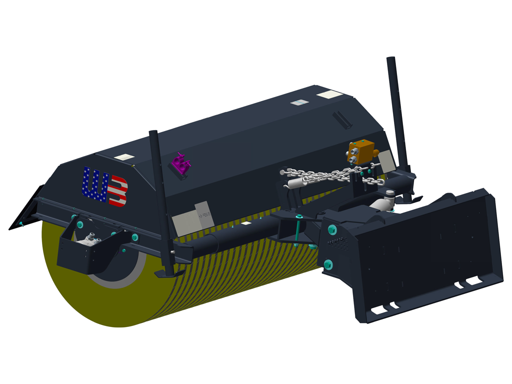 WERK-BRAU Skid Steer Angle Broom