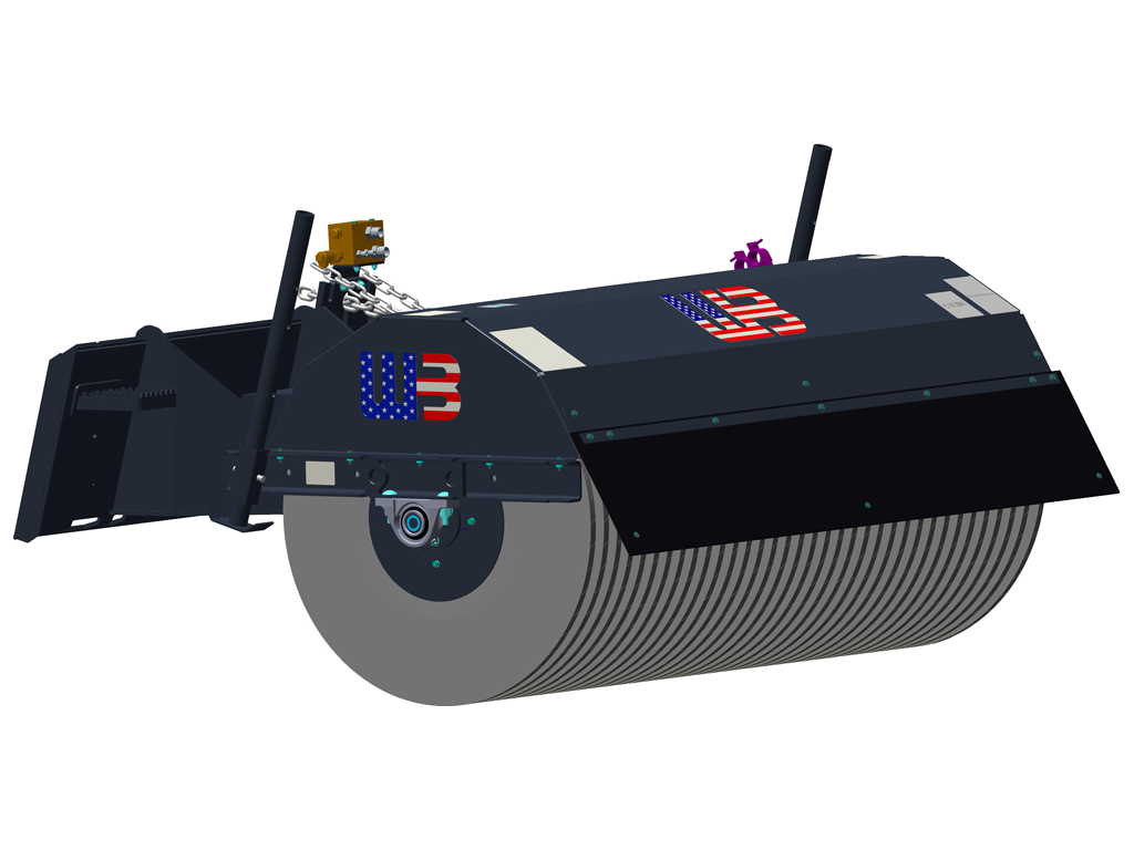 WERK-BRAU Skid Steer Angle Broom