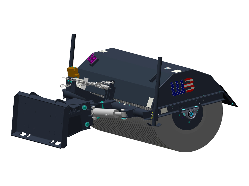 WERK-BRAU Skid Steer Angle Broom