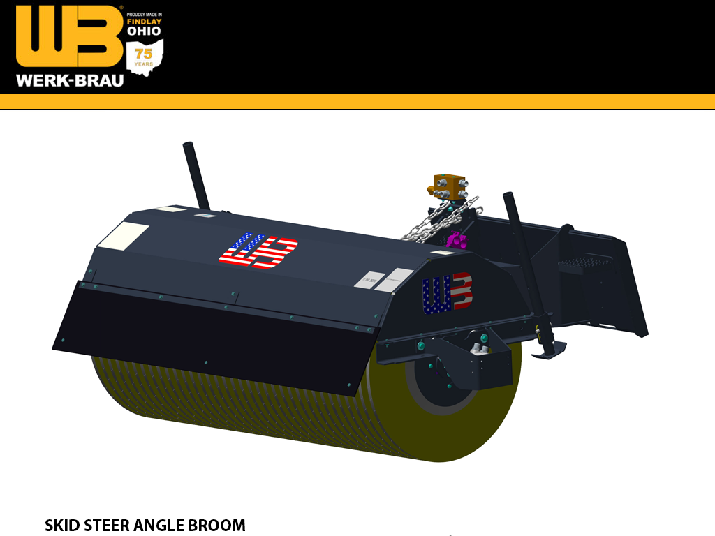 WERK-BRAU Skid Steer Angle Broom