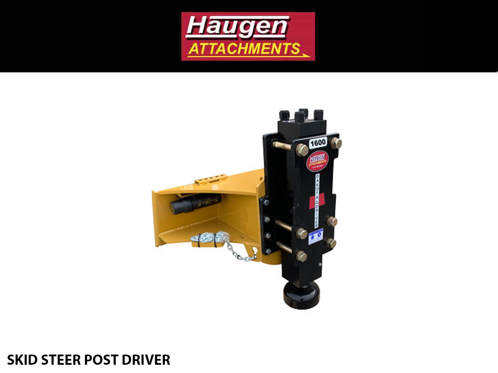 HAUGEN POST DRIVERS FOR SKID-STEERS