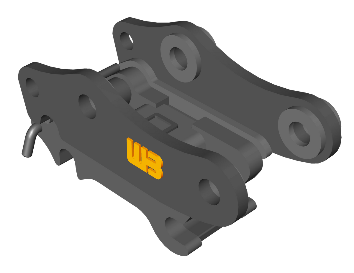 WERK-BRAU Spring Loaded Manual Coupler for 33,000 - 42,000 lbs. Excavators (15MT)
