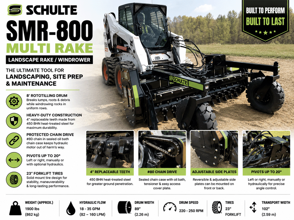 SCHULTE SMR-800 MULTI RAKE