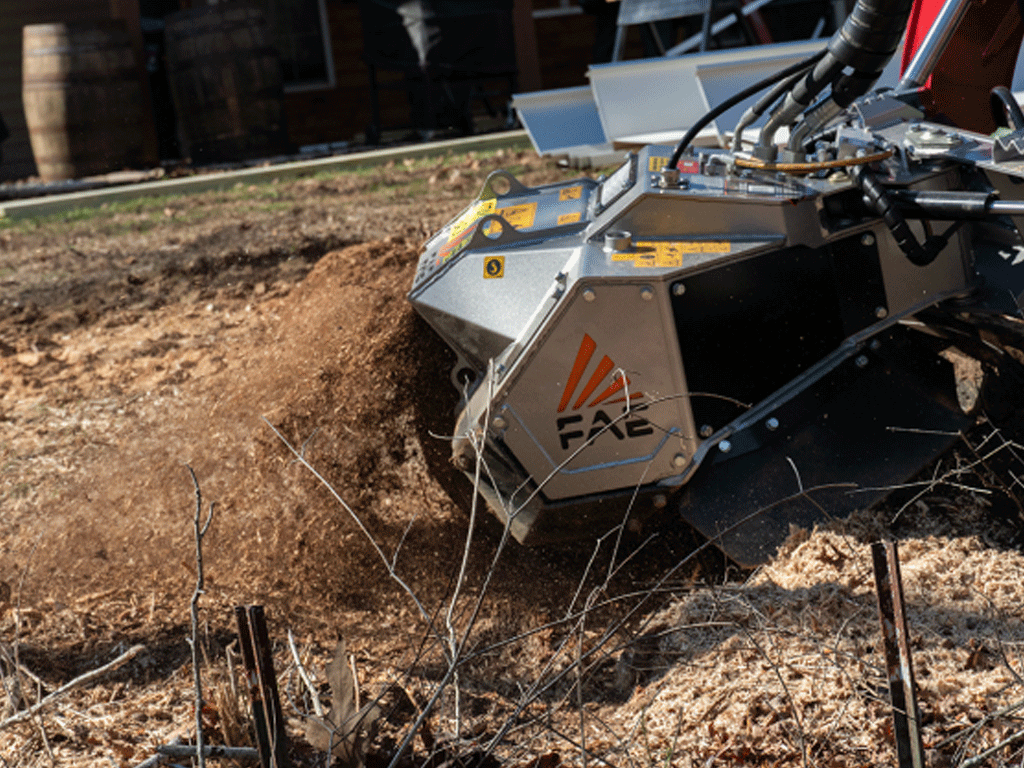 FAE Stump cutter for skid steer