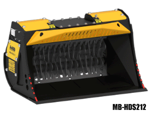 MB shaft screening bucket for skid steer