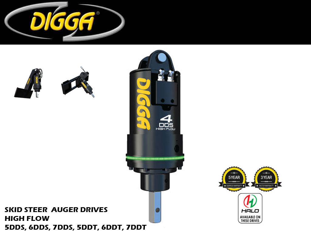 Accionamiento de barrena serie DIGGA DDS solo para minicargadora de alto flujo