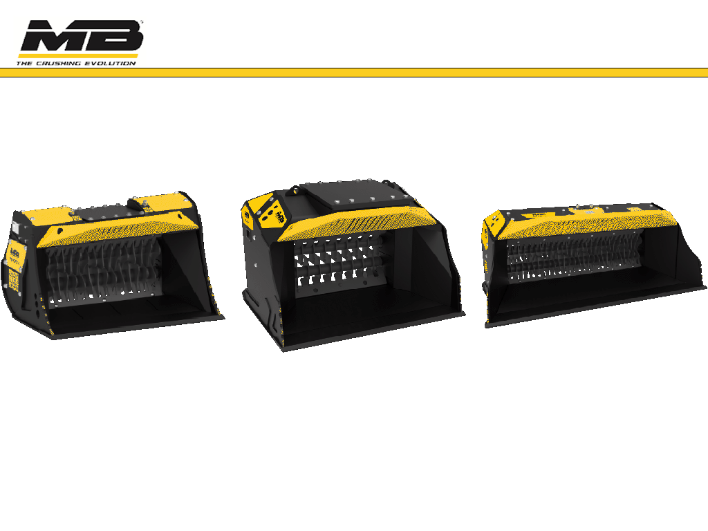 MB shaft screening bucket for skid steer