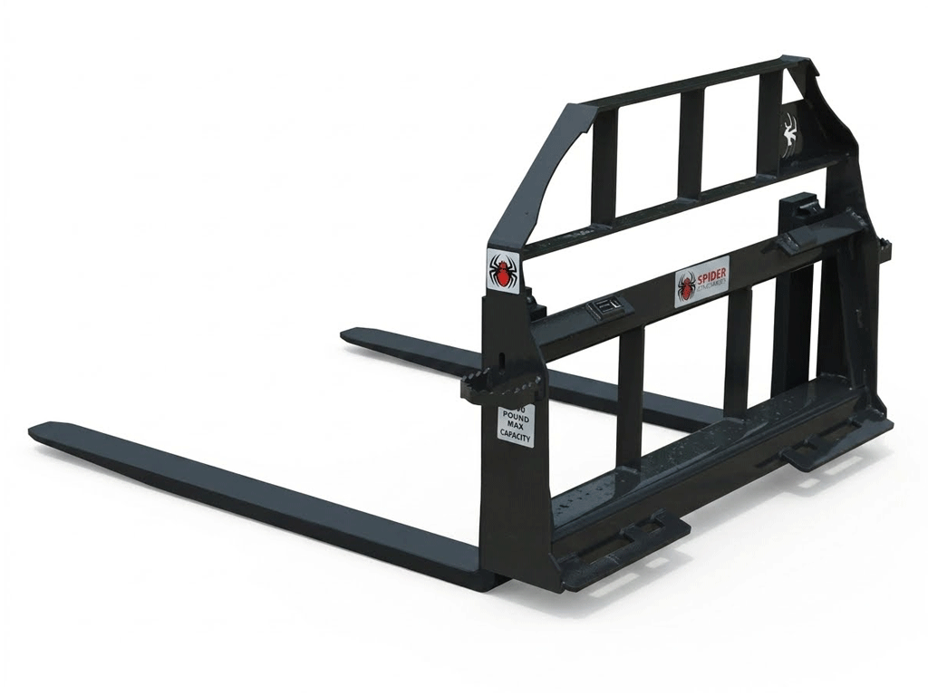 SPIDER Pro-grade pallet fork assemblies for skid steers and tractors