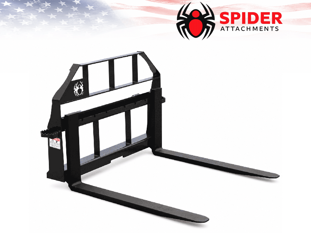 SPIDER Pro-grade pallet fork assemblies for skid steers and tractors