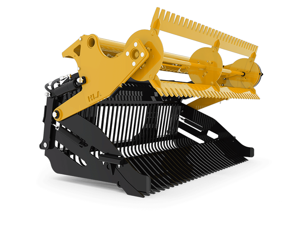 HLA Landscape Stone Picker (with Power Reel) for Skid Steer