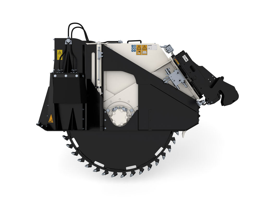 SIMEX T/TA rock saw for skid steer loaders