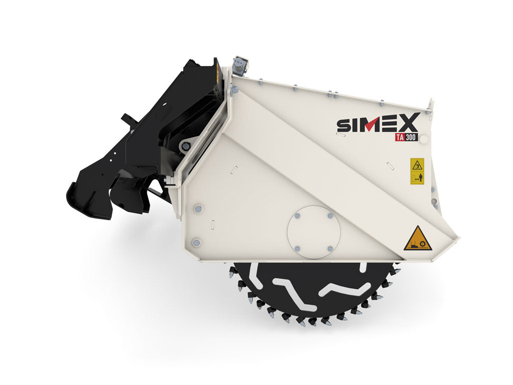 SIMEX T/TA rock saw for skid steer loaders